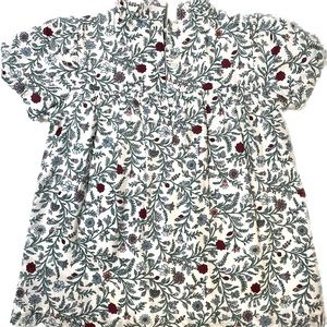 Janie and Jack White floral top size 8